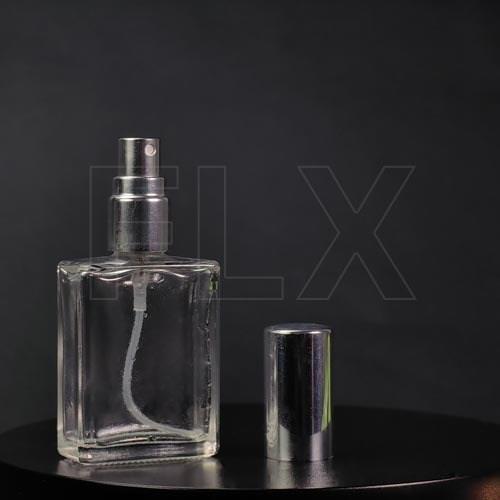 Атомайзер, серебристая крышка и помпа, на защелке, 30мл 0_B013-30 SILVER