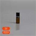 Флакон-роллер 3 мл, коричневое стекло со стеклянным роликом (кратно 5) M100-3