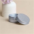 УЦЕНКА-Баночка для свечей, металлическая, с крышкой, 50 мл UCENKA-Z006-50:FD SILVER