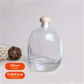 Новинка Флакон для аромадиффузора, 505мл, прозрачный, деревянная пробка 0_D037-505-CLEAR