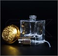 Атомайзер, 30мл, квадрат, золотая крышка/пластик 0_S220-30 GOLD