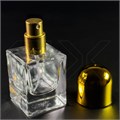 Атомайзер, 30мл, квадрат, золотая крышка-купол 0_S223-30 GOLD