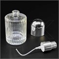Атомайзер, 30мл, ребристый цилиндр, серебристая крышка-купол 0_S231-30 SILVER