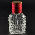 Атомайзер, 50мл, узорное стекло, красная крышка/пластик 0_S377-50 RED