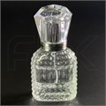 Атомайзер, 26мл, узорное стекло, серебристая крышка/акрил 0_S284-26 SILVER