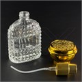 Атомайзер, 26мл, узорное стекло, золотая крышка/пластик 0_S272-26 GOLD