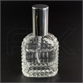 Атомайзер, 26мл, узорное стекло, серебристая крышка/металл 0_S287-26 SILVER