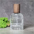 Атомайзер, 26мл, узорное стекло, темная крышка/дерево 0_S281-26 DARK
