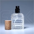 Атомайзер, 26мл, узорное стекло, темная крышка/дерево 0_S281-26 DARK