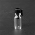 Фиолка 0.5 мл, прозрачное стекло, черная крышка (кратно 1000) 0_F001-0.5 BLACK